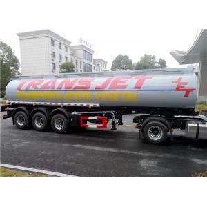 China Stainless Steel 30 Tons Fuel Tank Trailer Tri-Axle 35000L 35M3 Fuel Oil Transport Tank Semi trailer supplier