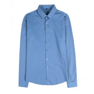 Autumn DRESS SHIRTS Business Casual Custom Long Sleeve Solid Cotton Slim Fit Men Shirt