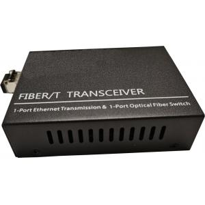 Ethernet Optic Media Converter 10/100/1000M Singlemode Duplex SFP Fiber