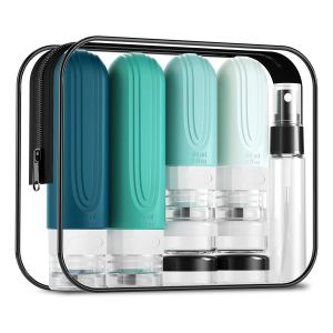 China TSA-Approved Silicone Travel Bottle Set with Wide Mouth Design for Easy Refilling and Customizable Options wholesale