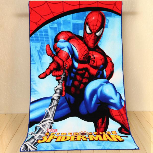 Cheap Kids Microfiber cartoon printed spider-man beach towels