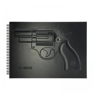 Black Customized Font Notebook Universal Writing Gun Knife Tactical Hard Cover Paper Notebook
