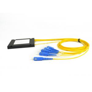 China Audio Fiber Optic PLC Splitter SC / UPC Connector 1x4 Plc Splitter For FTT X Deployments supplier