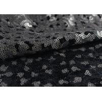 China Golden Black Sequin Lace Fabric With 3D Embroidery Fabric For Party Gown Dresses on sale