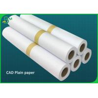 China 80gsm High Whiteness Roll Plotter CAD Plain Paper Of 36 Inch 42 Inch on sale