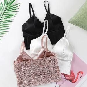 Soutien-gorge en soie sans acier lisse et confortable de sous-vêtements en soie de beauté de dos de tasse molle française de haute qualité de triangle