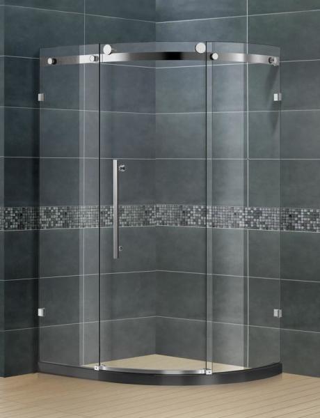 Frameless 304 Stainless Glass Shower Doors 8 / 10 Glass SGCC Certification for