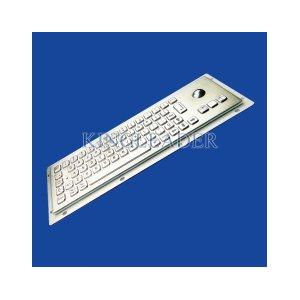 China Small Dimension Stainless Steel Industrial Kiosk Keyboard With Optical Trackball wholesale