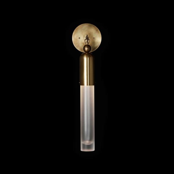 Lámpara de pared de tapete de interior moderna a medida Sconce Lampara de pared cilíndrica de vidrio de sombra para el pasillo Baño Lámpara de pared decorativa de cama