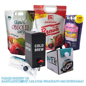 China Logotipo personalizado 1L 2L 3L 5L 10L Bebidas Brew Coffee Bolsa de paquete líquido en caja con tapa de tornillo supplier