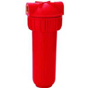 Red Multi Pure Water Filter Cartridge Housing , FDA Standard Filter Canister Housing