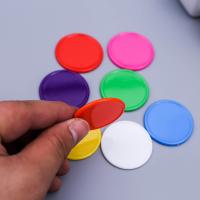 China Custom Colored Round Plastic Bingo Chips Coins Set For Board Game on sale