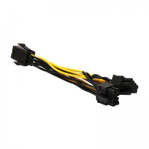 China Molex 6 Pin Cable PCI Express Video Card 'Y' Splitter Power Adapter Converter supplier
