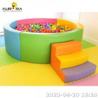 China Orange Round Ball Pit Pool Game Playground Children Slide Indoor Soft Play on sale