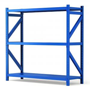 Heavy-Duty, Coated-Wire Deck Shelving Black Steel Welded Factory Storage Rack