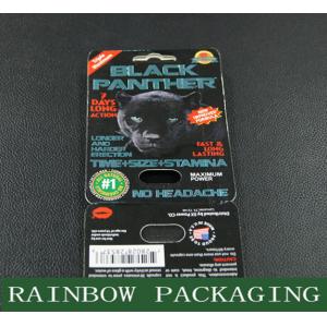Black Mambar Sex Pills Packaging Black Panther Blister Card Packaging Custom Made