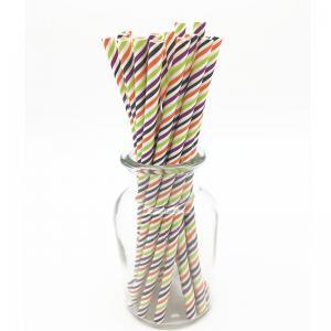 Cartoon Outside Safe Paper Drinking Straws For Juice