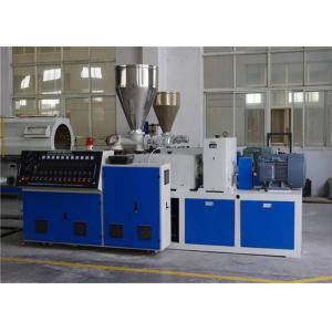 China Conical Twin Screw Extruder Plastic Extrusion Line For PVC Pipe supplier