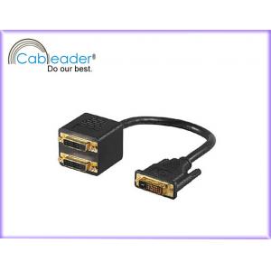 China  Shielding RF interference DVI Monitor Cables DVI 24+1 male To 2 DVI 24+1 female supplier