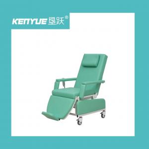 Hospital Painted Steel PVC Leather Green Hemodialysis Chair Manual