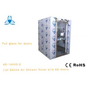 Automatic blowing Full Glass Doors SS304 Stainless Steel Air Shower for 3-4persons