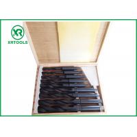China Roll Forged / Milled HSS Taper Shank Drill Bit Set With Wooden Box DIN 345 on sale