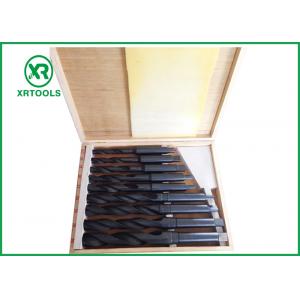 China Roll Forged / Milled HSS Taper Shank Drill Bit Set With Wooden Box DIN 345 supplier