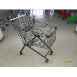 China Small Retail Shopping Trolley 125L With Anti Uv Plastic / Back Panel Stoppers supplier