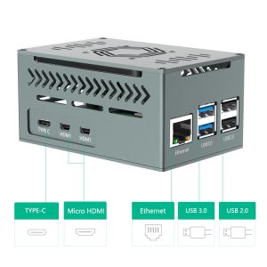 China 4010 PWM Raspberry Pi Adapter X1000 X1001 Aluminum Case Raspberry Pi 5 Case wholesale