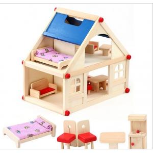 Simulation scenarios disassembly assembly houses villas child's play toy wooden puzzle