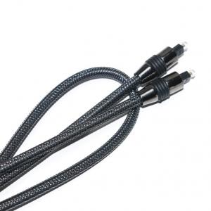 China Toslink Black Nylon Braided Metal Shell OD6.0 For Output Digital Speaker TV Cable 1.2M supplier