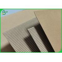 China Natural Kraft Single Face Flute Corrugated Paper Board Rolls For Cup Sleeves on sale