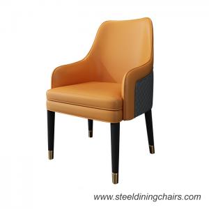 China 970mm Metal Upholstered Dining Chair supplier