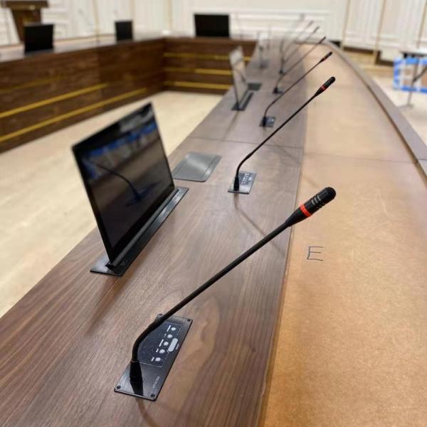 ODM Table Mount Hidden Computer LCD Monitor Lift For Network Conference