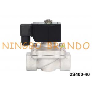 1 1/2'' Stainless Steel Electric Solenoid Valve Water 24VDC 220VAC