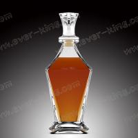 China Crystal White Flint 750ML Tower Shaped Tequila Glass Bottle on sale