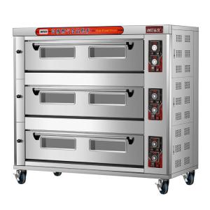 Multifunctional 3 Deck 9 Trays Gas Pizza Oven for Commercial Baking of Wheat Products