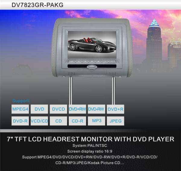 HD Car Headrest DVD Players Leather Design for Audi / Lexus
