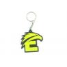 Eco - Friendly PVC Soft Custom Shaped Keyrings Yellow Eagle Shape Key Chain