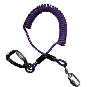 China Spiral Style Tool Safety Lanyards Stop Drop Tooling Expandable Nylon Core Purple supplier