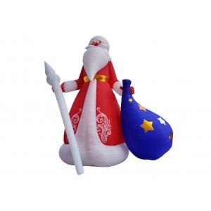 China Oxford cloth balloons Chrismats giant inflatable advertising Santa Claus with gift bag supplier