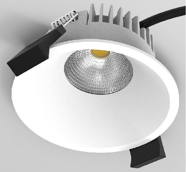 Baffled COB LED Anti Glare Downlight 8W Cutout 83mm Mounting Directly Under