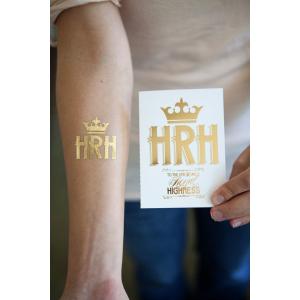 Gold and silver metallic temporary tattoo