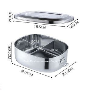 China lancheira feita sob encomenda dos compartimentos 1120ml dois para a caixa sustentável do bento da forma dos trabalhadores U do local supplier