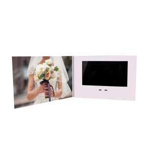 custom design video brochure for wedding, 7 inch LCD wedding video brochure invitation card