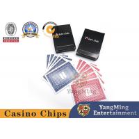 China PVC Plastic Large Print 280gsm Black Box Poker Playing Card For Texas Poker Game on sale