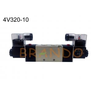 China 4V320-10 BSP 3/8'' Inch 5 Way Automatic Solenoid Valve AC220V Pneumatic Parts supplier