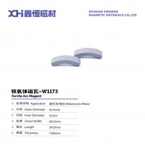 China High Coercive Pressing Of Permanent Magnet Ferrite For Motorcycle Motor W1173 supplier