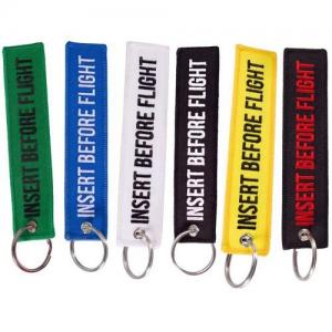 China Remove Before Flight Embroidery Keychains Bag Tag Travel Accessories supplier