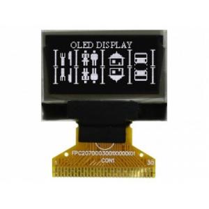 China PMOLED Display 0.96 Inch 30 Pins 128x64 Dots Oled Lcd Display White I²C COG Graphic Monochrome supplier